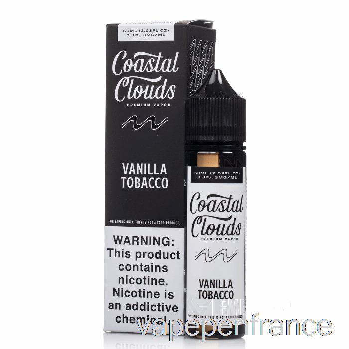 Tabac Vanillé - Nuages ​​côtiers - Stylo Vape 60ml 3mg